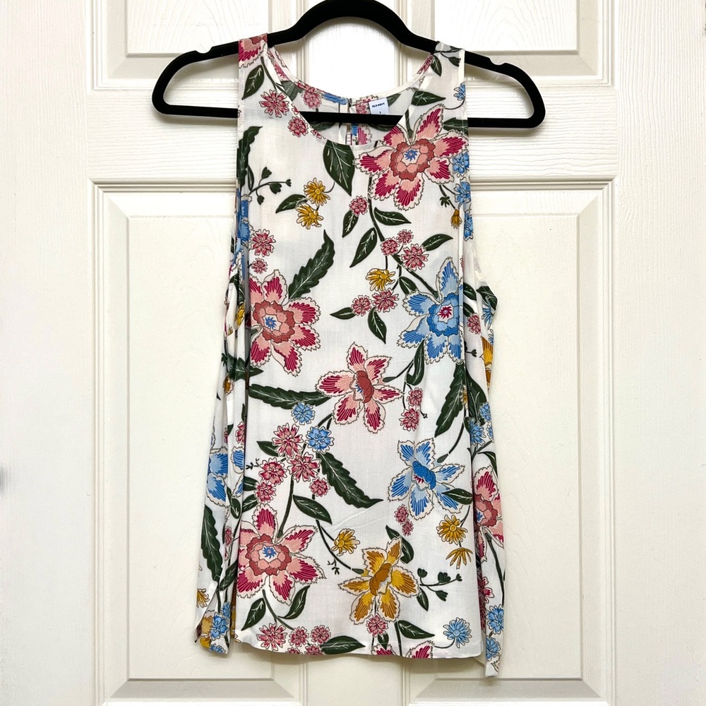 Women’s Old Navy Floral Print Tank Top Size L